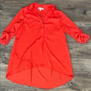 Apt. 9 Vibrant Red V-Neck Blouse